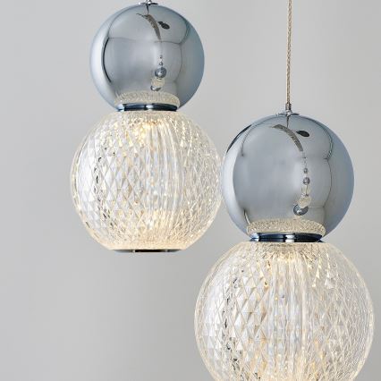 Κρεμαστό φωτιστικό σε καλώδιο CREMONA LED/27W/230V 3000K ματ χρώμιο