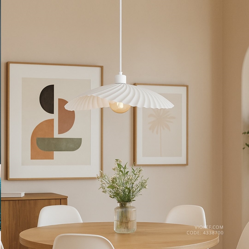 Κρεμαστό φωτιστικό σε καλώδιο DANCE 1xE27/40W/230V λευκό