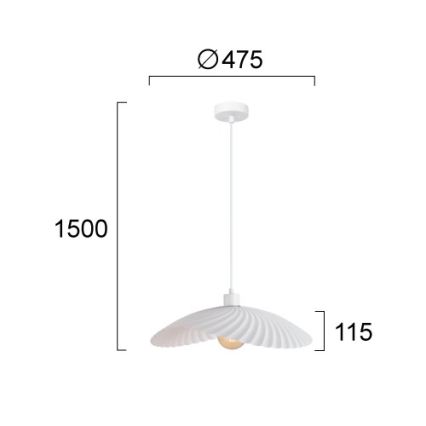 Κρεμαστό φωτιστικό σε καλώδιο DANCE 1xE27/40W/230V λευκό