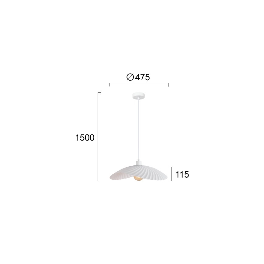 Κρεμαστό φωτιστικό σε καλώδιο DANCE 1xE27/40W/230V λευκό