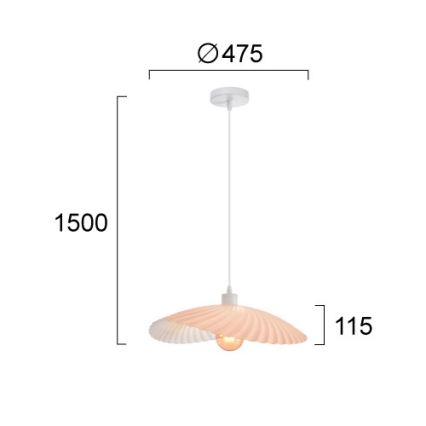 Κρεμαστό φωτιστικό σε καλώδιο DANCE 1xE27/40W/230V ροζ