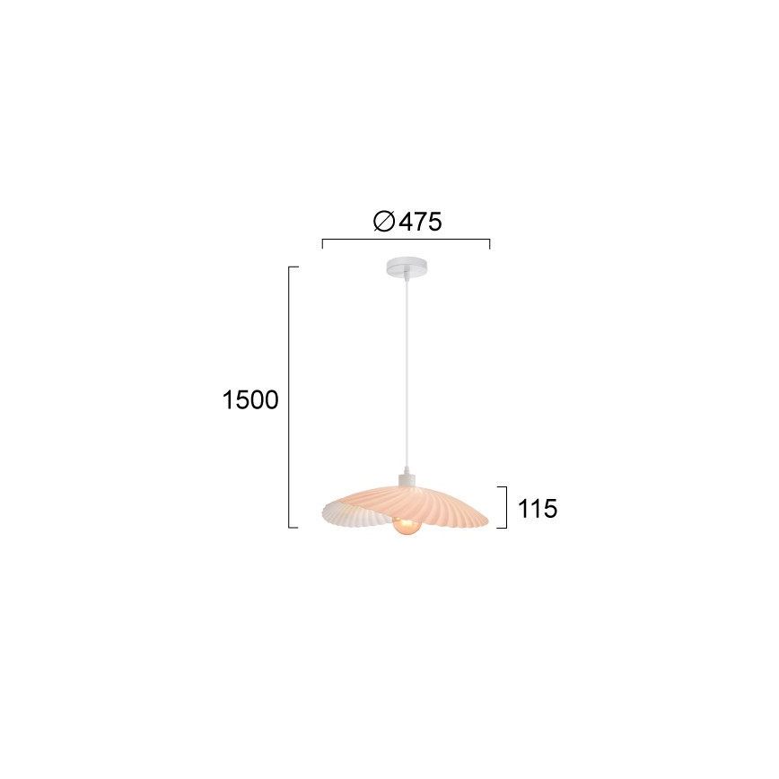 Κρεμαστό φωτιστικό σε καλώδιο DANCE 1xE27/40W/230V ροζ