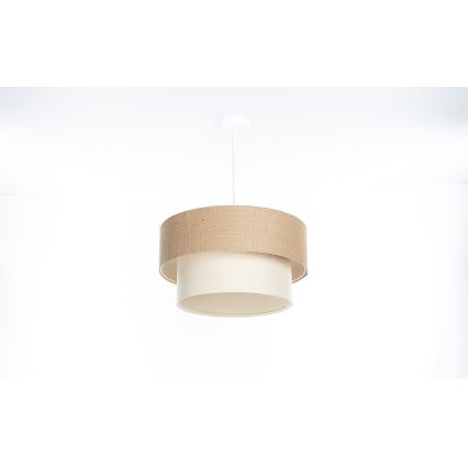 Κρεμαστό φωτιστικό σε καλώδιο DUO 1xE27/60W/230V διάμ. 40 cm μπεζ/κρεμ
