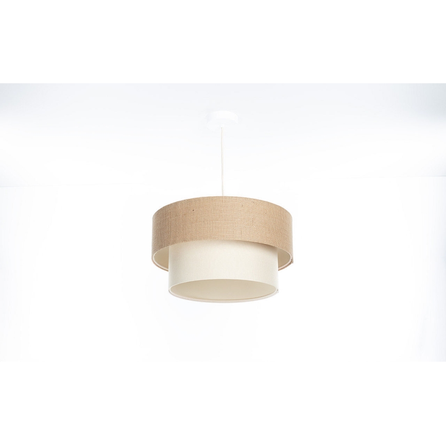 Κρεμαστό φωτιστικό σε καλώδιο DUO 1xE27/60W/230V διάμ. 40 cm μπεζ/κρεμ
