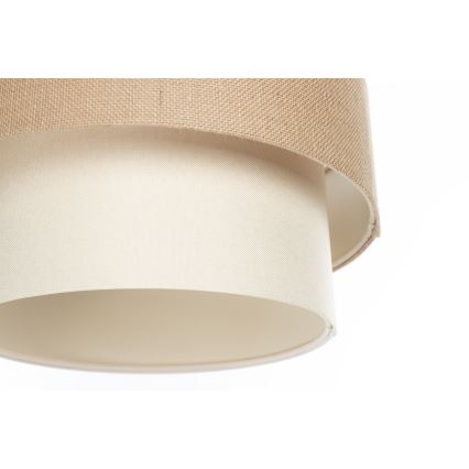 Κρεμαστό φωτιστικό σε καλώδιο DUO 1xE27/60W/230V διάμ. 40 cm μπεζ/κρεμ