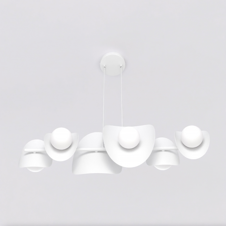 Κρεμαστό φωτιστικό σε καλώδιο ELEMENTI 6xG9/8W/230V λευκό