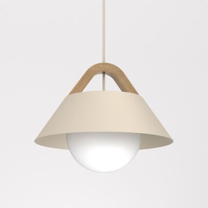 Κρεμαστό φωτιστικό σε καλώδιο FUNDA 1xE27/15W/230V μπεζ