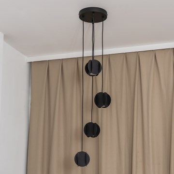 Κρεμαστό φωτιστικό σε καλώδιο GAMBIT 4xGU10/10W/230V μαύρο