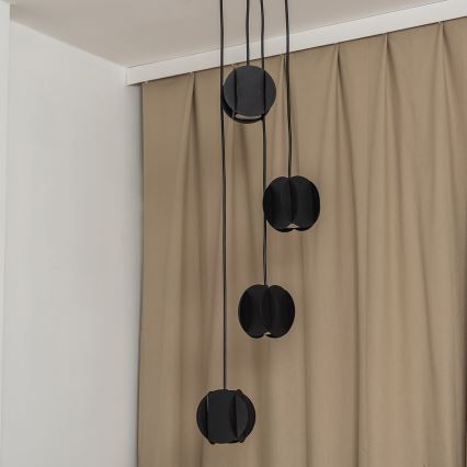 Κρεμαστό φωτιστικό σε καλώδιο GAMBIT 4xGU10/10W/230V μαύρο