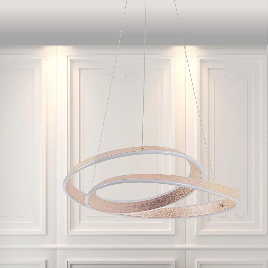Κρεμαστό φωτιστικό σε καλώδιο GLOW LED, 75W/230V, 4000K, διάμ. 60 cm, χρυσό