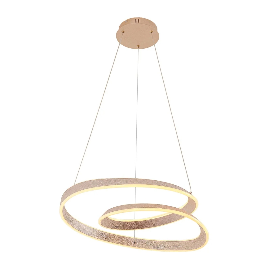 Κρεμαστό φωτιστικό σε καλώδιο GLOW LED, 75W/230V, 4000K, διάμ. 60 cm, χρυσό