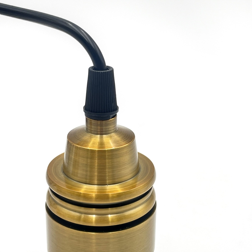 Κρεμαστό φωτιστικό σε καλώδιο HECTOR 1xE27/15W/230V λευκό/ορείχαλκος Ø 20 cm