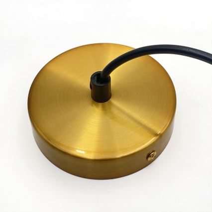 Κρεμαστό φωτιστικό σε καλώδιο HECTOR 1xE27/15W/230V λευκό/ορείχαλκος, διάμ. 25 εκ.