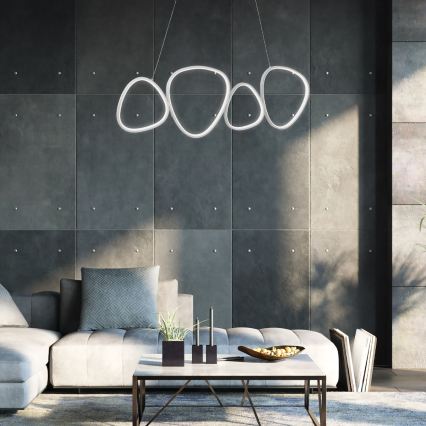 Κρεμαστό φωτιστικό σε καλώδιο HELIX LED/50W/230V, ασημί