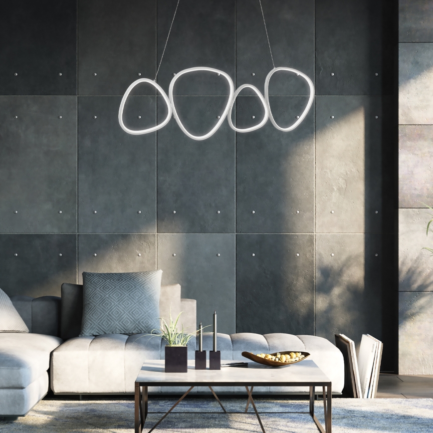 Κρεμαστό φωτιστικό σε καλώδιο HELIX LED/50W/230V, ασημί