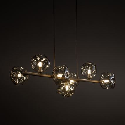 Κρεμαστό φωτιστικό σε καλώδιο LAVA 7xG9/8W/230V μπεζ/καπνιστό μπεζ