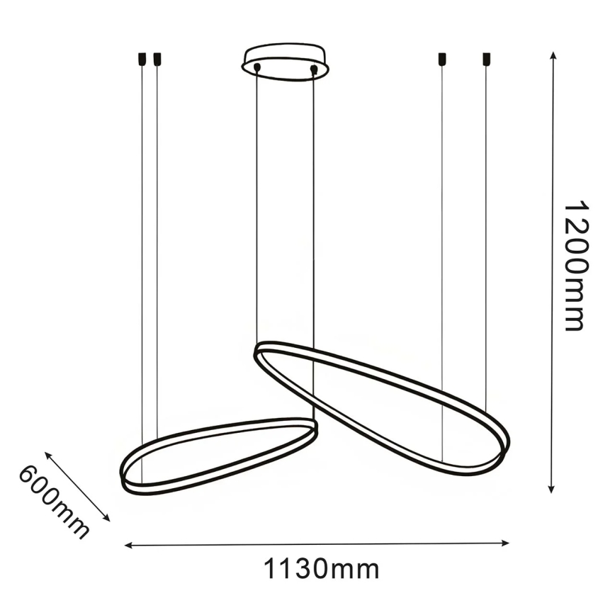 Κρεμαστό φωτιστικό σε καλώδιο LED MICHELLE LED/48W/230V 4000K μαύρο
