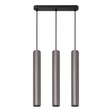 Κρεμαστό φωτιστικό σε καλώδιο LUNGOMARE 3xGU10/10W/230V ματ χρώμιο