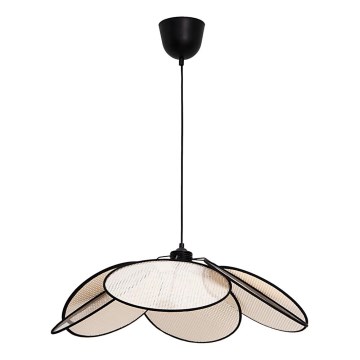 Κρεμαστό φωτιστικό σε καλώδιο MARGARET 1xE27/40W/230V μαύρο/μπεζ