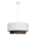 Κρεμαστό φωτιστικό σε καλώδιο NATIA 1xE27/60W/230V Ø 45 εκ. λευκό/καφέ