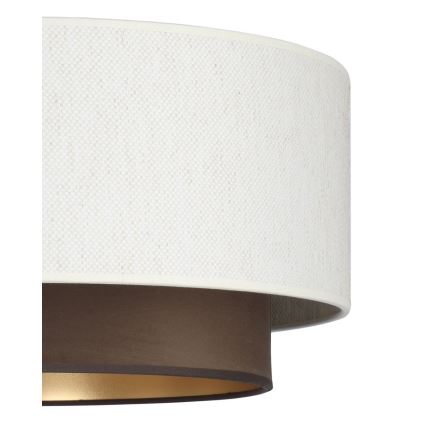 Κρεμαστό φωτιστικό σε καλώδιο NATIA 1xE27/60W/230V Ø 45 εκ. λευκό/καφέ