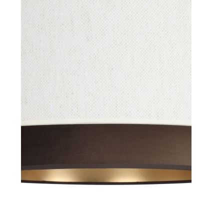 Κρεμαστό φωτιστικό σε καλώδιο NATIA 1xE27/60W/230V Ø 45 εκ. λευκό/καφέ