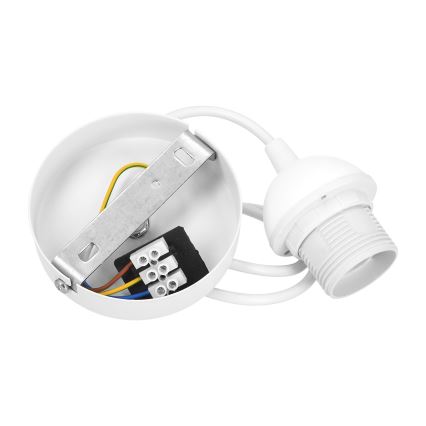 Κρεμαστό φωτιστικό σε καλώδιο NATIA 1xE27/60W/230V Ø 45 εκ. λευκό/καφέ