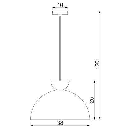 Κρεμαστό φωτιστικό σε καλώδιο NEVIS 1xE27/15W/230V, διάμ. 38 εκ., κρεμ