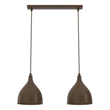 Κρεμαστό φωτιστικό σε καλώδιο NOAK CLASSIC 2xE27/15W/230V καφέ