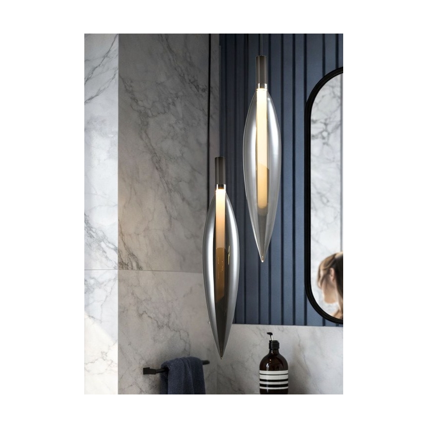 Κρεμαστό φωτιστικό σε καλώδιο NORDIC 1xG9/5W/230V μαύρο χρώμιο