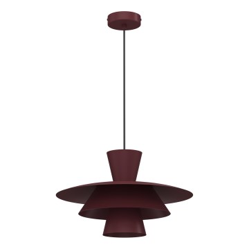 Κρεμαστό φωτιστικό σε καλώδιο PLATO 1xE27/15W/230V μπουργουνδί