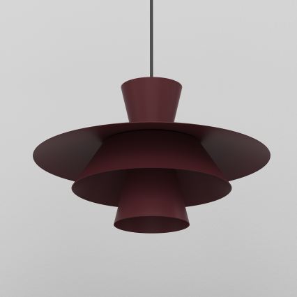 Κρεμαστό φωτιστικό σε καλώδιο PLATO 1xE27/15W/230V μπουργουνδί