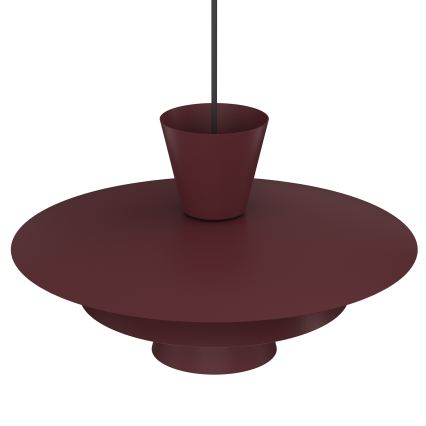 Κρεμαστό φωτιστικό σε καλώδιο PLATO 1xE27/15W/230V μπουργουνδί