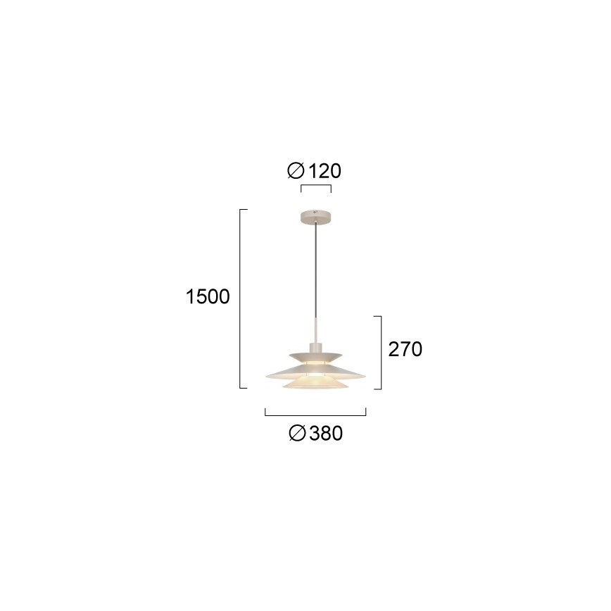 Κρεμαστό φωτιστικό σε καλώδιο STEVI 1xE27/40W/230V μπεζ
