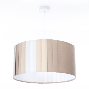 Κρεμαστό φωτιστικό σε καλώδιο STRIPES 1xE27/60W/230V Ø 60 εκ. μπεζ