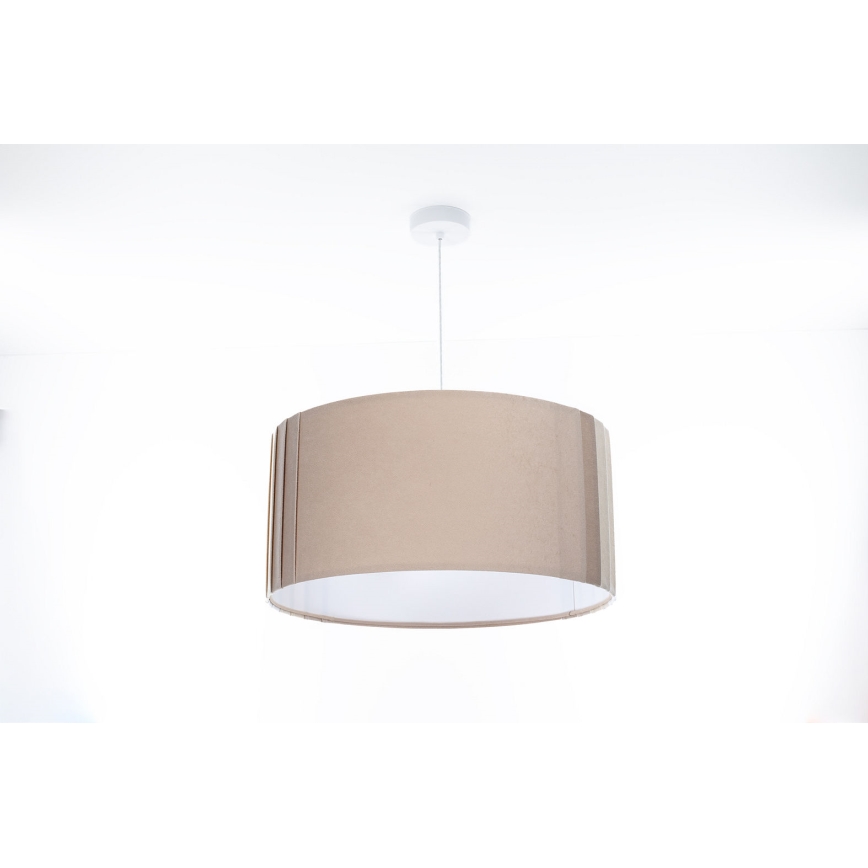 Κρεμαστό φωτιστικό σε καλώδιο STRIPES 1xE27/60W/230V Ø 60 εκ. μπεζ