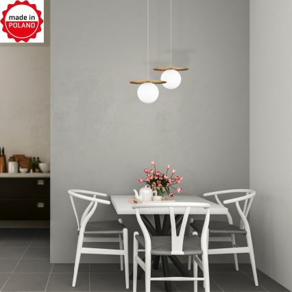Κρεμαστό φωτιστικό σε καλώδιο SUNPLISS 1xG9/10W/230V διάμ. 20 εκ. χρυσό/κρεμ