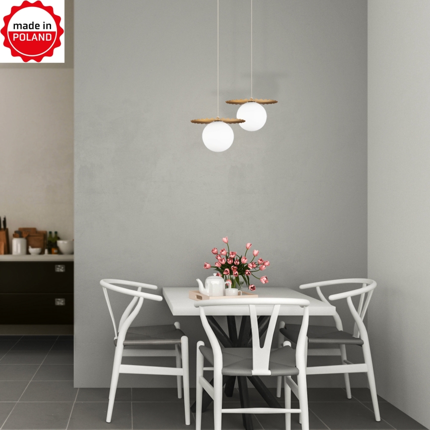 Κρεμαστό φωτιστικό σε καλώδιο SUNPLISS 1xG9/10W/230V διάμ. 20 εκ. χρυσό/κρεμ