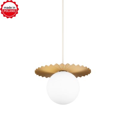 Κρεμαστό φωτιστικό σε καλώδιο SUNPLISS 1xG9/10W/230V διάμ. 20 εκ. χρυσό/κρεμ