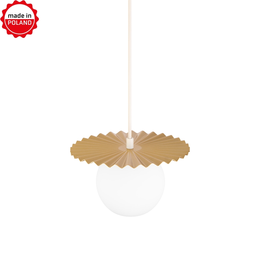 Κρεμαστό φωτιστικό σε καλώδιο SUNPLISS 1xG9/10W/230V διάμ. 20 εκ. χρυσό/κρεμ