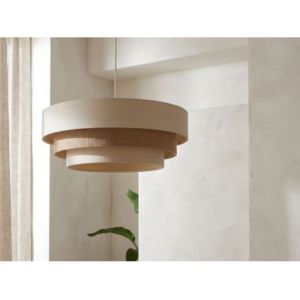 Κρεμαστό φωτιστικό σε καλώδιο TRINITI 1xE27/60W/230V διάμ. 40 cm κρεμ/μπεζ
