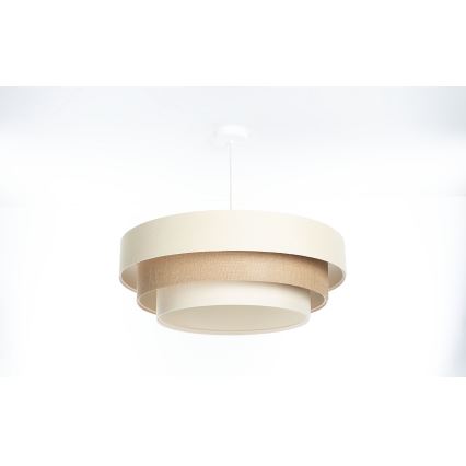 Κρεμαστό φωτιστικό σε καλώδιο TRINITI 1xE27/60W/230V διάμ. 40 cm κρεμ/μπεζ