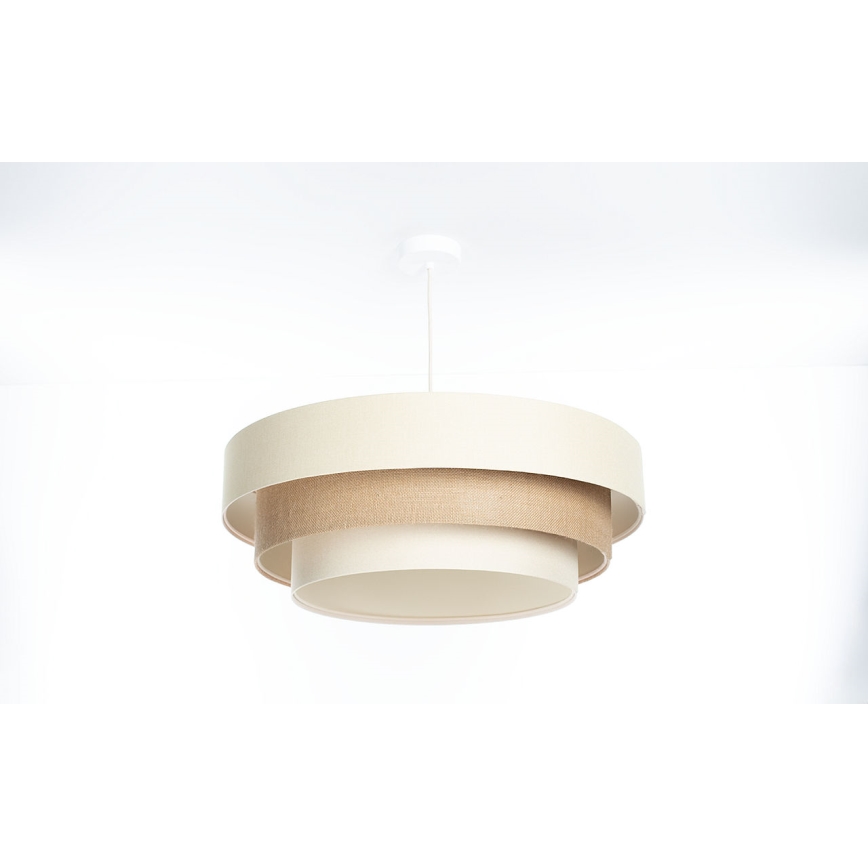Κρεμαστό φωτιστικό σε καλώδιο TRINITI 1xE27/60W/230V διάμ. 40 cm κρεμ/μπεζ