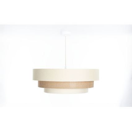 Κρεμαστό φωτιστικό σε καλώδιο TRINITI 1xE27/60W/230V διάμ. 40 cm κρεμ/μπεζ