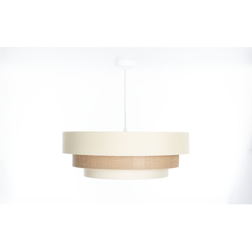 Κρεμαστό φωτιστικό σε καλώδιο TRINITI 1xE27/60W/230V διάμ. 40 cm κρεμ/μπεζ