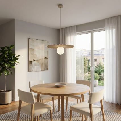 Κρεμαστό φωτιστικό σε καλώδιο UMBRA 1xG9/8W/230V μπεζ