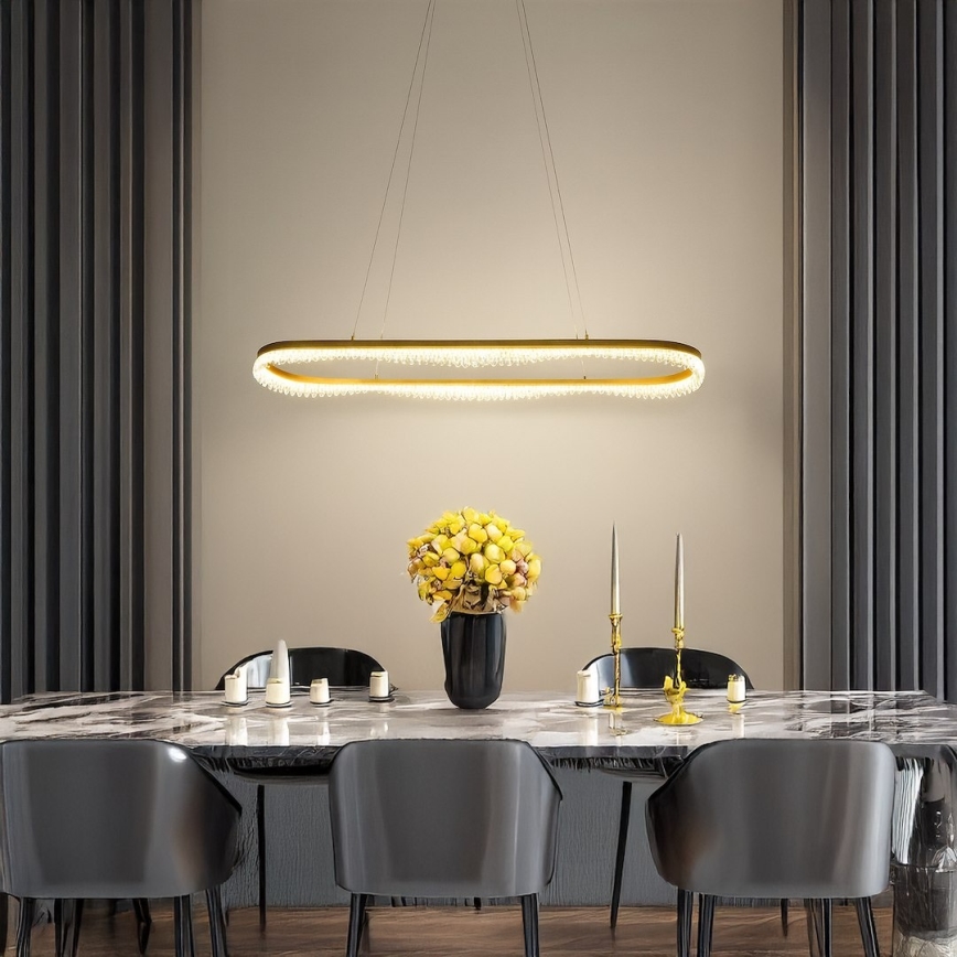 Κρεμαστό φωτιστικό σε σύρμα LED/45W/230V, χρυσό