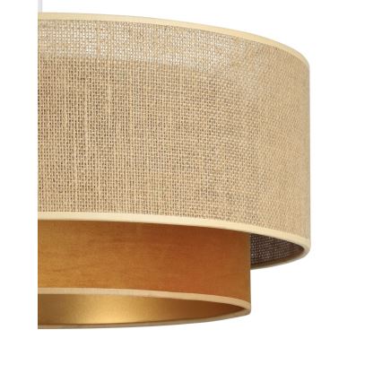 Κρεμαστό φωτιστικό σε σχοινί SARTA 1xE27/60W/230V, χαλκός/γιούτα