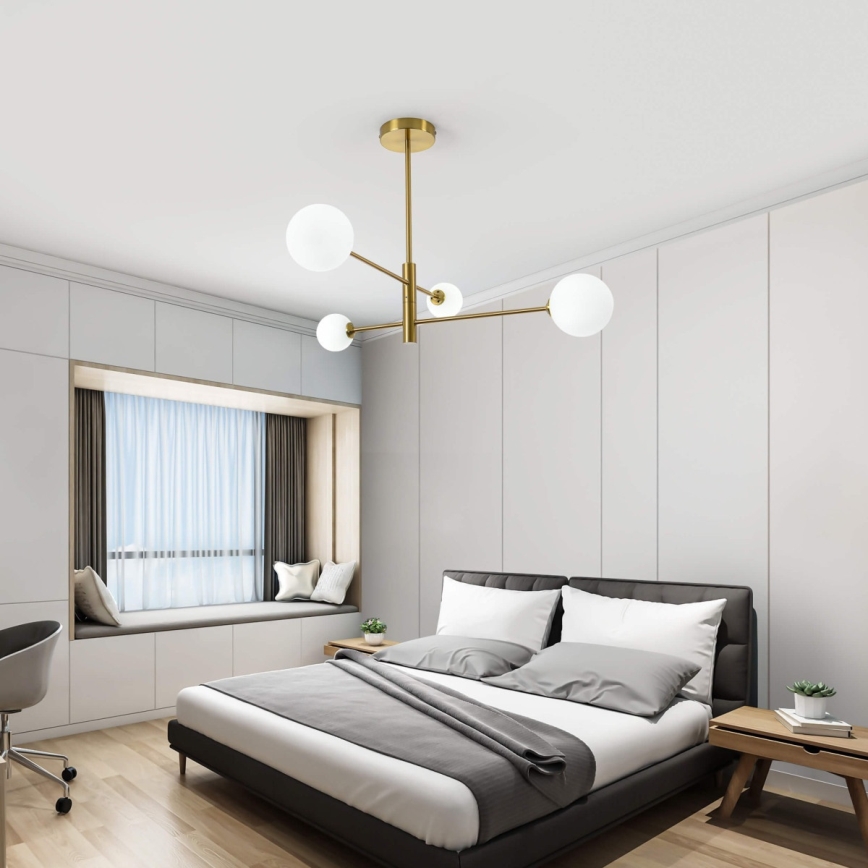 Κρεμαστό φωτιστικό σε ράβδο DORADO 4xG9/40W/230V χρυσό