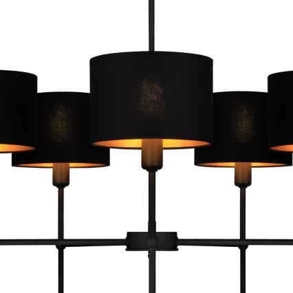 Κρεμαστό φωτιστικό σε ράβδο MADELA 5xE14/40W/230V μαύρο